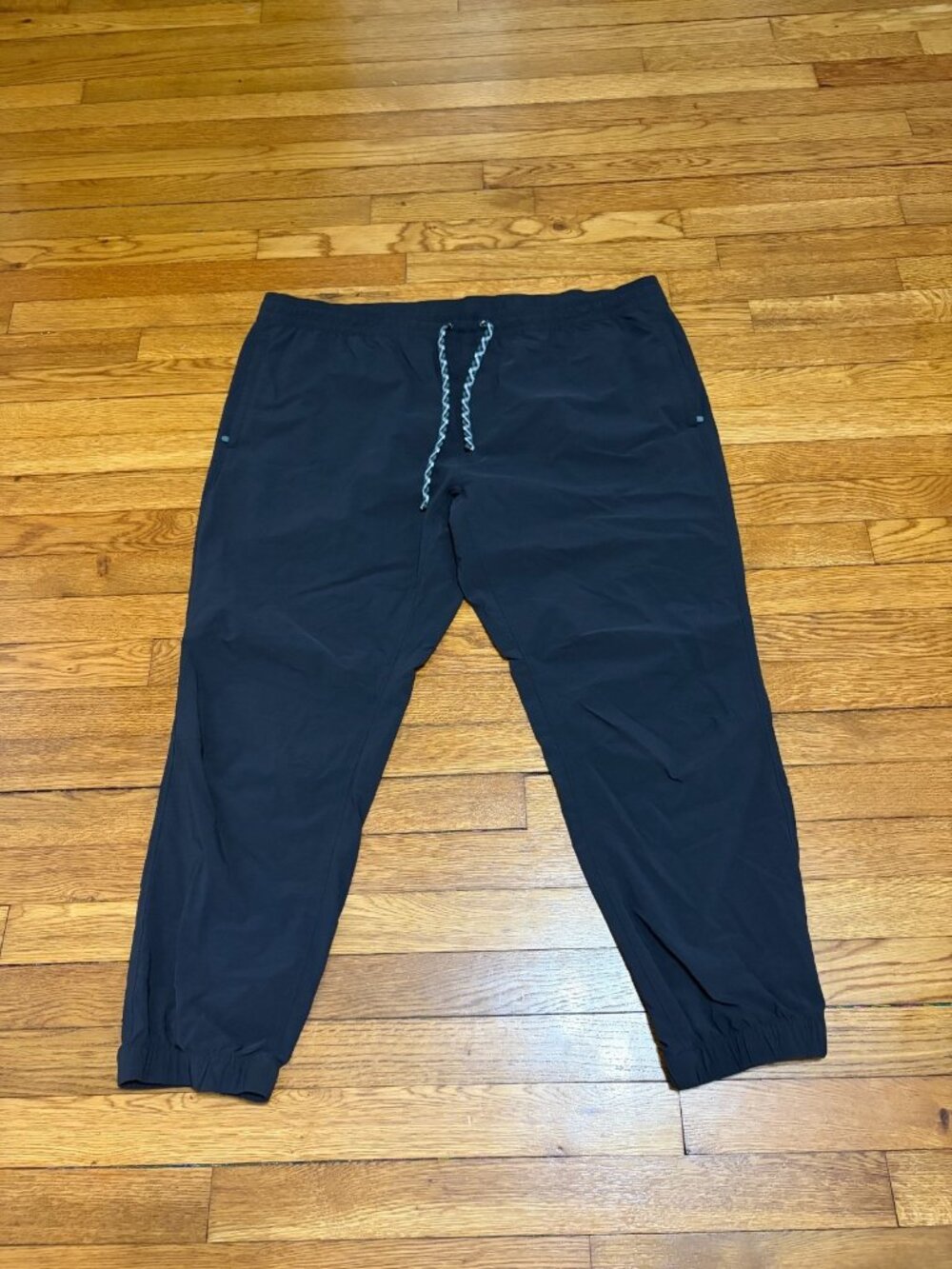 Orvis Mens Joggers Size XL Black Elastic Waist Drawstring Tapered Fit Casual